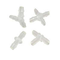 Raccord rapide en PVC/HDPE de 4,7 mm, raccord de tuyauterie en fonte ductile à 4 voies, mini-connector en Y lisse pour tuyau d'arrosage de jardin