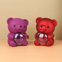 Boîte à bijoux personnalisée avec logo, rose éternelle magnifique, boîte à fleurs avec ours en peluche en acrylique, boîtes cadeaux, prix d'usine, vente en gros