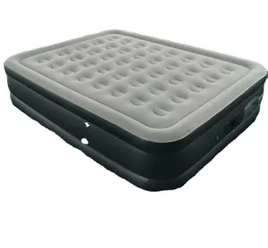 Matelas gonflable Queen avec pompe intégrée, matelas gonflables surélevés de 18 "auto-gonflage/dégonflage pour le camping et les invités