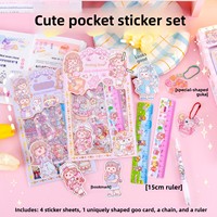 Kit de stickers marque-pages mignons pour journal créatif DIY, style Instagram, en PET, pour filles, idéal pour les élèves du primaire – Cadeau parfait