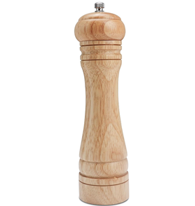 Moulin à poivre manuel en bois de caoutchouc avec rotor en céramique, réglable pour épices - Product Image 1