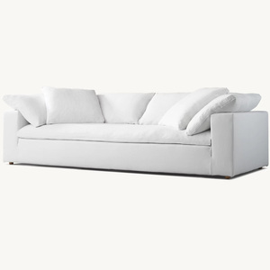 <span class=keywords><strong>Canapé</strong></span> RH Cloud en lin blanc de style moderne et luxueux personnalisé par Rhoohill pour salon, <span class=keywords><strong>canapé</strong></span> d'intérieur 3 <span class=keywords><strong>places</strong></span>, meubles de salon - Product Image 3