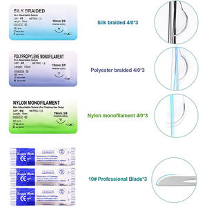 Kit di sutura con cuscinetto in Silicone per la pelle per la dissezione medica degli studenti del laboratorio di sutura chirurgica pratica Kit - Product Image 2