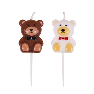 Candela per <span class=keywords><strong>torta</strong></span> di compleanno Teddy Bear Candle Design candele 3D per la <span class=keywords><strong>decorazione</strong></span> di compleanno - Product Image 3