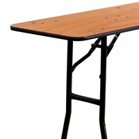 AJUNION Table de formation et d'événement pliante rectangulaire en bois de 8 pieds pour intérieur et extérieur