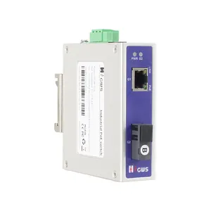 Interruttore di rete in fibra industriale con 2 porte * 10/100/1000M supporto 44-56V DIN Rail