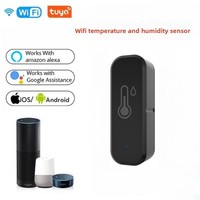 Capteur de température et d'humidité Tuya WiFi Zigbee alimenté par batterie en matériau PC pour maison intelligente