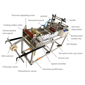 Microcomputer for plastic bag heat sealing and cutting of bag making machine