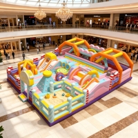 Parc d'attractions gonflable sur le thème personnalisé, jeux sportifs, jeux d'aventure, location
