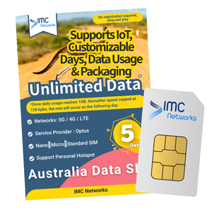 Carte SIM eSIM / SIM 4G 5G personnalisée pour l'Australie, données mobiles illimitées de 1 à 30 jours pour les voyages et l'échange global / Connectivité de données IoT et M2M - Product Image 1