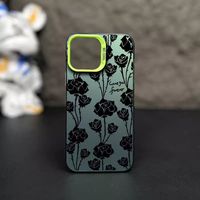 Coque de téléphone portable en TPU avec impression de rose noire, argentée électrolytique, pour iPhone 8 X Xr Xs 11 12 13 14 15 16 Pro 17
