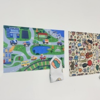 Tableau magnétique innovant et écologique pour enfants, tableau à dessin Art Déco, autocollant mural en PVC, surface mate givrée