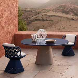 Ensemble de chaise tissée en rotin extérieur SPARKLE pour hôtel de jardin - Product Image 5