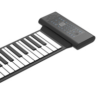 Synthétiseur de clavier électronique pliable Flexible à 61 touches, Piano en rouleau souple avec sortie MIDI facile à transporter