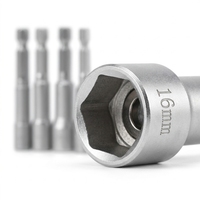 Embout hexagonal magnétique 65 mm à finition naturelle, embout à écrou, entraînement 1/4 po, qualité industrielle, vente directe usine pour achat en gros