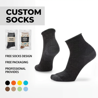 Chaussettes de sport mi-mollet en laine mérinos tissée personnalisées pour hommes et femmes, respirantes en coton, vente en gros