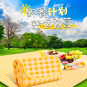 Picnic Mat Non Woven Fabric Waterproof Foldable Outdoor Camping Blanket For 4-6 People Spring Outing Grass Use - Product Image 4