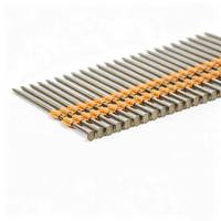 Clou décoratif en acier, diamètre 2,87-5,1 mm, longueur 2-8 pouces, clou oblique à 21 degrés pour pistolet de pose, finition zinc, revêtement doré