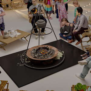 Haute température antiadhésif extérieur Double face <span class=keywords><strong>Silicone</strong></span> caoted ignifuge <span class=keywords><strong>pour</strong></span> Camping en plein air tapis ignifuge <span class=keywords><strong>Barbecue</strong></span> Grill BBQ tapis - Product Image 5