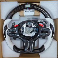 Volant chauffant à vibrations en fibre de carbone avec LED pour BMW X3M F97 X5M F85 G01 G02 G20 F21 G22 G30 X5 G05 X6 G06 M4 G82 M340i