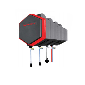 Enrouleur de tuyau de lavage de voiture à haute pression avec tambour électrique/air et tuyau télescopique fixé au mur pour garage/magasin - Product Image 1