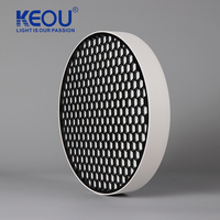 Panneau lumineux LED anti-éblouissement 36W, design hexagonal en aluminium, éclairage domestique au plafond noir, plastique 4000K 3000K certifié ROHS