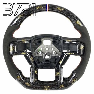 Volant de course sport en fibre de carbone forgée pour Ford Raptor F150 2015 2016 2017 2018 2019 2020, référence 3721. - Product Image 1