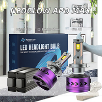 Neoglow APO MAX 6500K H7 300W 50000Lm CSP4575 Ampoule de phares LED 6000K pour Honda 2Y Garantie Cuivre pour Elantra Navara Prius