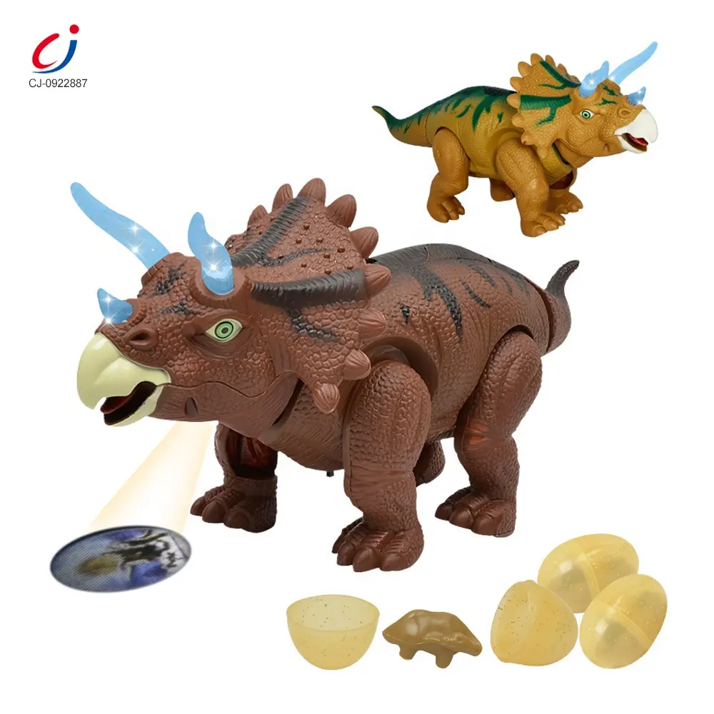 Chengji b/o di plastica dinosauri elettrico proiezione 3d dino deporre uova giocattolo di plastica natura mondo di dinosauro giocattoli con suono di luce