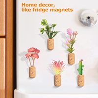 Parfum mobil, parfum mobil padat Modern desain bunga pot lucu klip ventilasi berbagai wewangian Lavender laut Lily pir