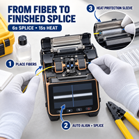 AI-12 Fiber Fusion Splicer FTTH Core Alignment Automatic Arc 6 Motor Pabrik Langsung Grosir Produsen OEM Pemasok