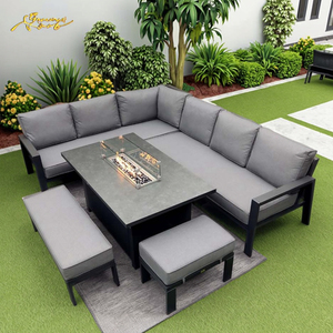 Thiết kế hiện đại sân vườn đồ nội thất sang trọng powdercoated nhôm vườn sofa Set cho khách sạn biệt thự - Product Image 3