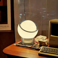 Lampe de table moderne en acier inoxydable PM, lampe de chevet créative pour chambre à coucher, lampe de bureau avec abat-jour en verre, lampe de lecture pour la protection des yeux