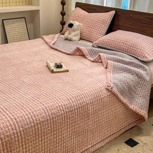 Housse de lit en coton lavé épais pour l'hiver, pièce unique, nouvelle collection 2025, <span class=keywords><strong>drap</strong></span> de lit en coton épais, couverture double - Product Image 2