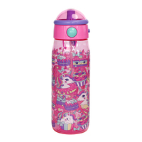 Bouteille d'eau pour enfants en Tritan écologique de 750 ml, avec bec souple à motif de dessin animé, couleur personnalisable, poignée ergonomique, pour usage extérieur