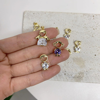Pendentif délicat pour filles et garçons, pendentif à breloques, Bracelet, fabrication de bijoux, accessoires, Micro ange, aile, pendentif en cristal, vente en gros