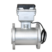 Compteur d'eau liquide magnétique en acier inoxydable Lorawan DN40-DN300, capteur de débit numérique, température 4G avec pression, OEM