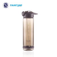 Bouteille d'eau en plastique réutilisable écologique à large ouverture avec couvercle anti-poussière pour la consommation quotidienne