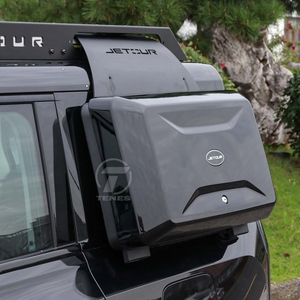 Hochwertiger 4x4 Offroad-Dachgepäckträger mit Leiter, Seitenbox, Werkzeugkasten und Reisezubehör für JETOUR T2 Treveler – Autozelt inklusive - Product Image 4
