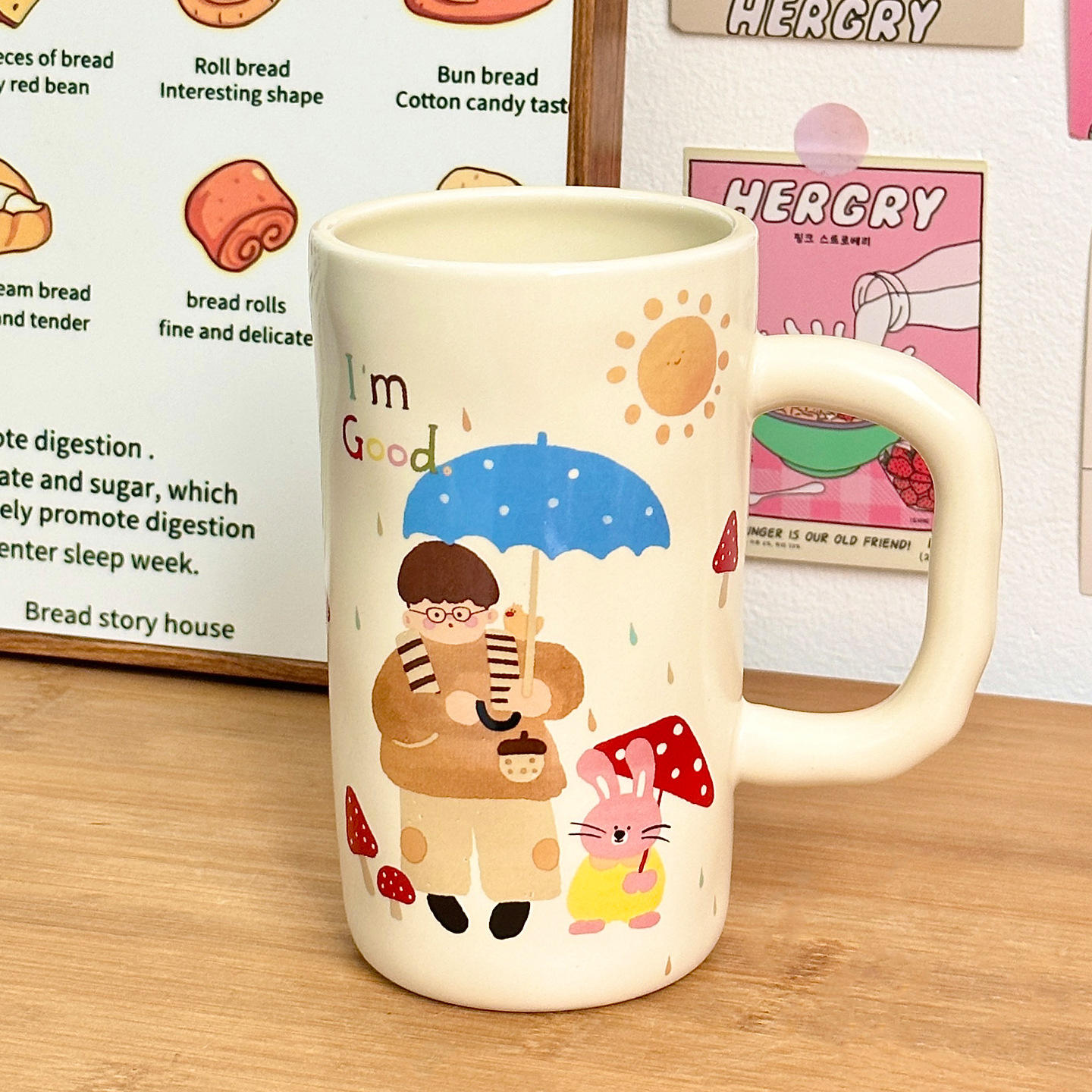 [แก้วเดี่ยว] แก้วเชอร์รี่พร้อมหลอด - เด็กชายในสายฝน