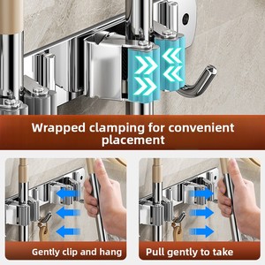 <span class=keywords><strong>Support</strong></span> mural moderne <span class=keywords><strong>pour</strong></span> balai, en acier inoxydable poli, antidérapant, à fixation adhésive puissante sans perçage, à un seul niveau, <span class=keywords><strong>pour</strong></span> salle de bain - Product Image 6