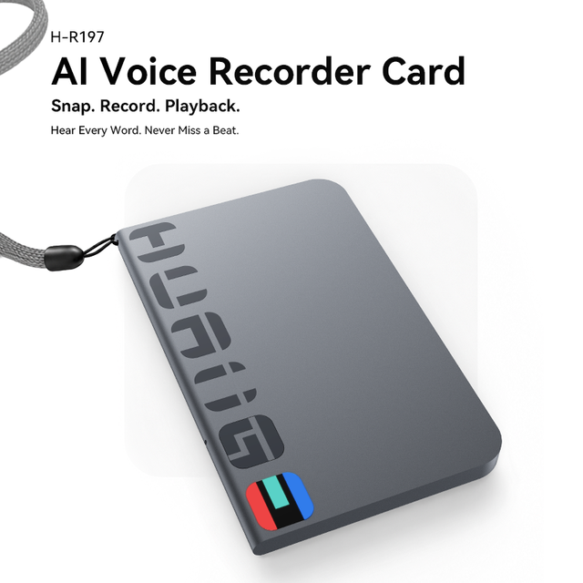 Hbnkh Professional Wearable Device Al Assistant Remote Dictaphone Smart Chatgpt Card Magsafe AI Wearable Voice Recorder
