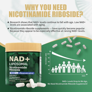 OEM/ODM marques privées soutien énergétique nad resvératrol suppléments nicotinamide riboside NAD + capsules pour adulte - Product Image 2