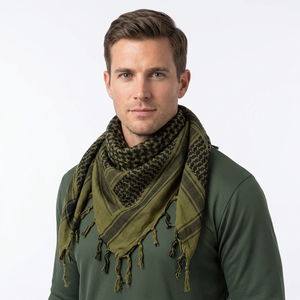 Écharpe Shemagh Keffiyeh 100% coton en gros, foulard arabe personnalisé avec pompon, respirant, léger, châle ethnique - Product Image 1