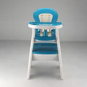 Modern stil PU deri koltuk PE plastik çocuk sandalyesi 3-in-1 bebek mama sandalyesi