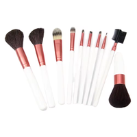 Ensemble de 10 pinceaux de maquillage professionnels blancs, poils synthétiques, pinceaux à poudre, fournisseur chinois