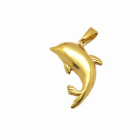 Collar de acero inoxidable a la moda Ocean Serie 18K chapado en oro Animal marino joyería estrella de mar delfines caballito de mar tortuga pez caliente