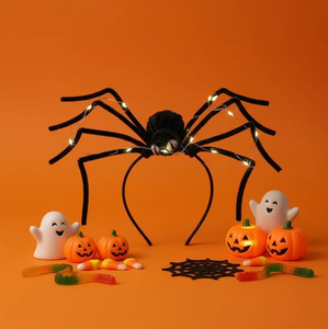 Pafu Serre-tête d'Halloween, Accessoires de Déguisement et Décoration pour Fête, Motifs Araignée, <span class=keywords><strong>Citrouille</strong></span>, Chapeau de Sorcière, Fantôme, Main de Squelette - Product Image 4