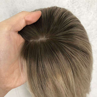 En gros, Prêt à expédier : Topper en dentelle mono pour femmes blanches, Cheveux Remy européens russes, Double tirage, Pointes pleines