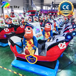 Máquina de columpio infantil de fibra de vidrio con monedas, barco pirata, <span class=keywords><strong>2</strong></span> asientos, atracción de entretenimiento interior para centros comerciales, inglés, 1 año de garantía - Product Image 1